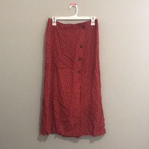 Polka dot midi skirt